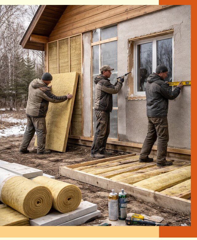 Утепление дачного дома в Горно-Алтайске от 4925 руб/м2 — недорого | ТепломастерГрн