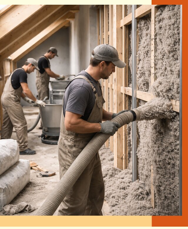 Утепление таунхауса эковатой в Горно-Алтайске от 2281 руб./м² — монтаж и задувка | ТепломастерГрн