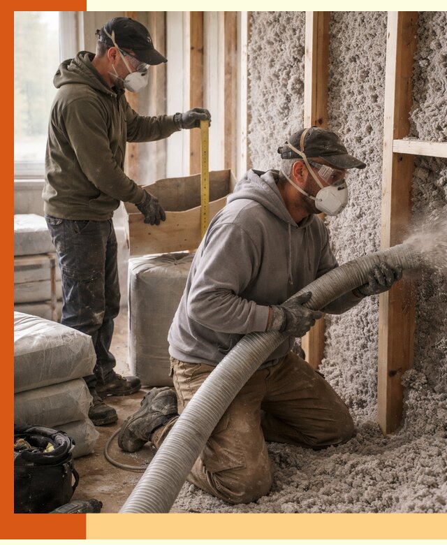 Утепление таунхауса эковатой в Горно-Алтайске для максимально теплых стен