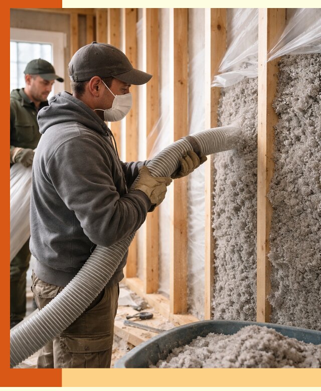 Утепление каркасного дома эковатой в Горно-Алтайске — качественно и надолго