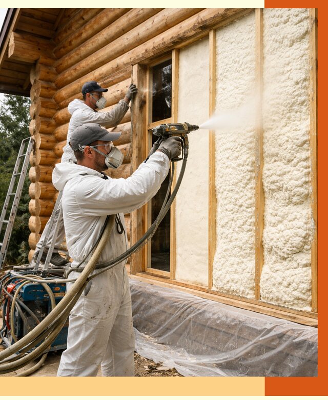 Утепление деревянного дома ППУ в Горно-Алтайске от 4355 руб/м2 | ТепломастерГрн — под ключ