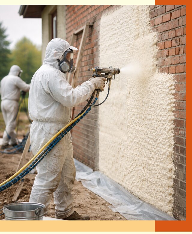 Утепление кирпичного дома ППУ в Горно-Алтайске под ключ от 6739 руб. | ТепломастерГрн