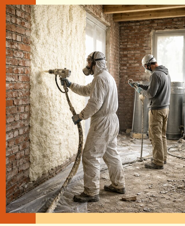 Утепление кирпичного дома пенополиуретаном в Горно-Алтайске