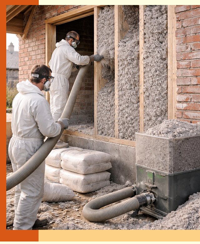 Утепление кирпичного дома эковатой в Горно-Алтайске