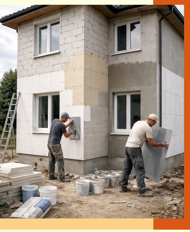 Утепление дома из газобетона в Горно-Алтайске от 4355 руб./м² — заказать у ТепломастерГрн