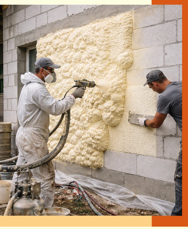 Утепление дома из газобетона ППУ в Горно-Алтайске от 4977 руб./м² под ключ | ТепломастерГрн