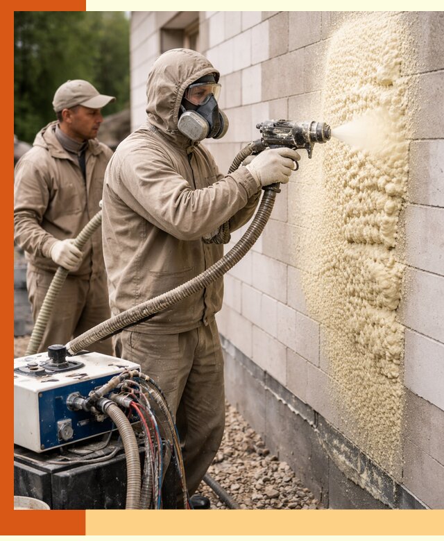 Утепление дома из газобетона ППУ в Горно-Алтайске — надежная теплоизоляция