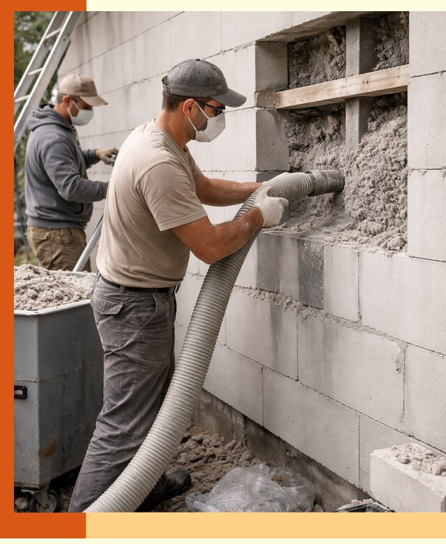 Утепление дома из газобетона эковатой в Горно-Алтайске