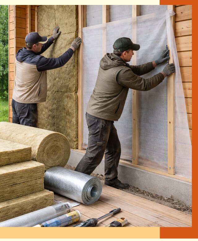 Утепление дома из двойного бруса в Горно-Алтайске от 4977 руб./м² — ТепломастерГрн под ключ