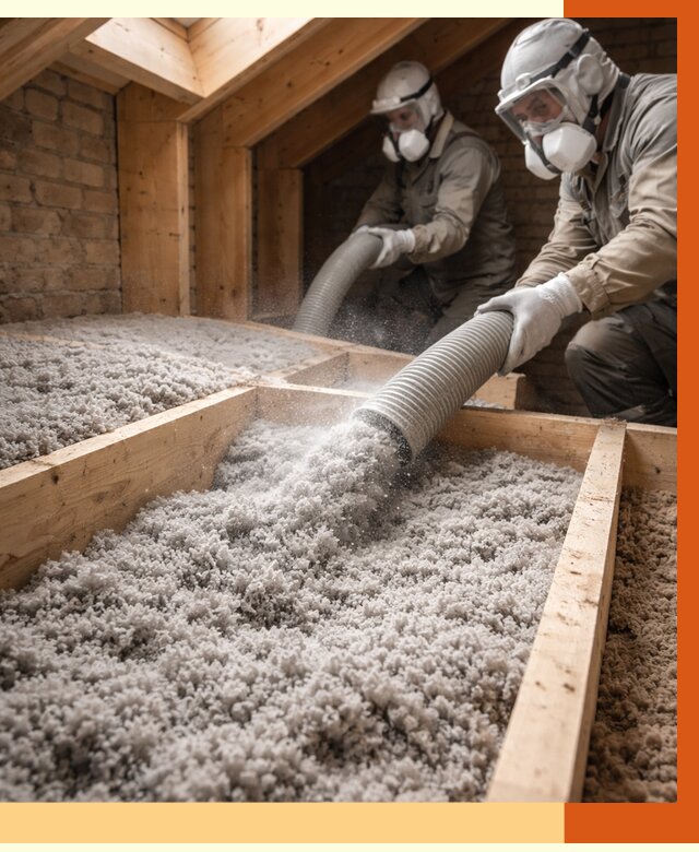 Утепление коттеджа эковатой в Горно-Алтайске от 2592 руб./м² — комплексная задувка и монтаж | ТепломастерГрн