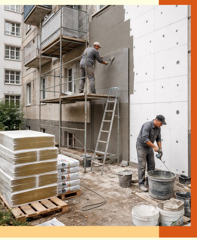 Утепление квартиры снаружи в Горно-Алтайске от 6376 руб/м2 под ключ | ТепломастерГрн