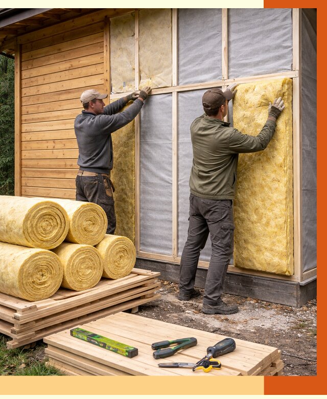 Утепление бани снаружи в Горно-Алтайске от 88128 руб. под ключ | ТепломастерГрн