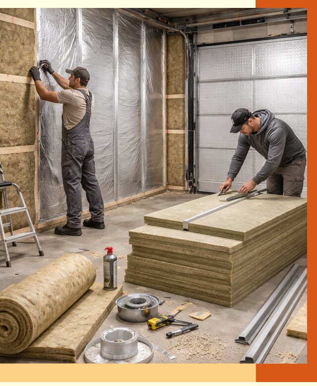 Утепление гаража в Горно-Алтайске от 4666 руб/м2 — комплексное утепление ворот и стен | ТепломастерГрн