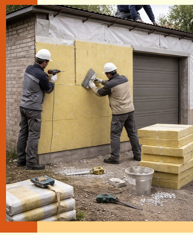 Утепление гаража снаружи в Горно-Алтайске качественно и надёжно