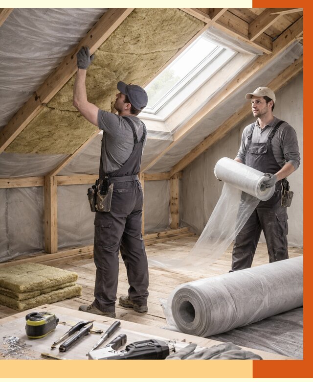 Утепление крыши изнутри мансарды в Горно-Алтайске от 4355 руб./м² | ТепломастерГрн