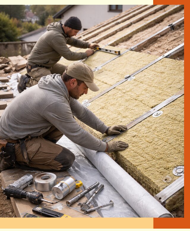 Утепление крыши снаружи в Горно-Алтайске под ключ от 1244 руб./м2 | ТепломастерГрн