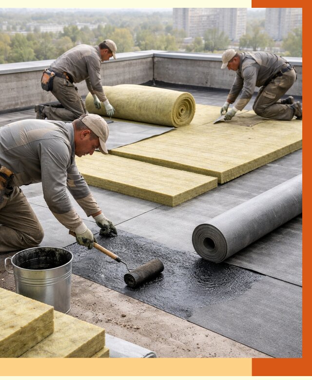 Утепление плоской крыши в Горно-Алтайске от 7465 руб./м2 под ключ | ТепломастерГрн