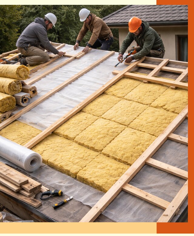 Утепление скатной крыши в Горно-Алтайске от 1296 руб./м2 под ключ | ТепломастерГрн