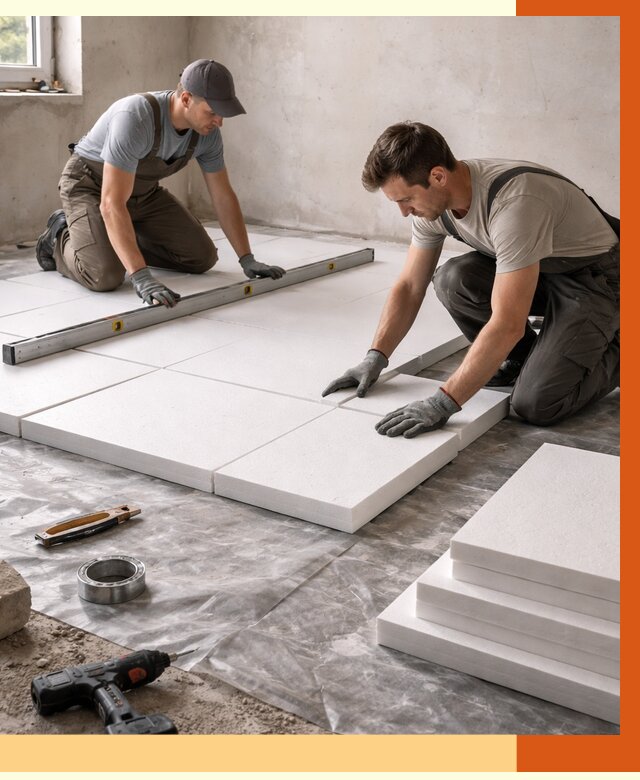 Утепление бетонного пола в Горно-Алтайске от 2592 руб/м2 — монтаж и цена | ТепломастерГрн