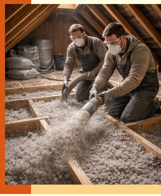 Утепление чердака эковатой в Горно-Алтайске — быстро и надёжно