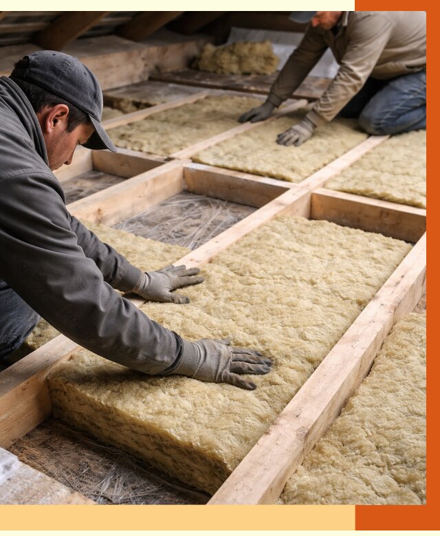 Утепление чердака минватой в Горно-Алтайске от 3629 руб/м2 под ключ | ТепломастерГрн