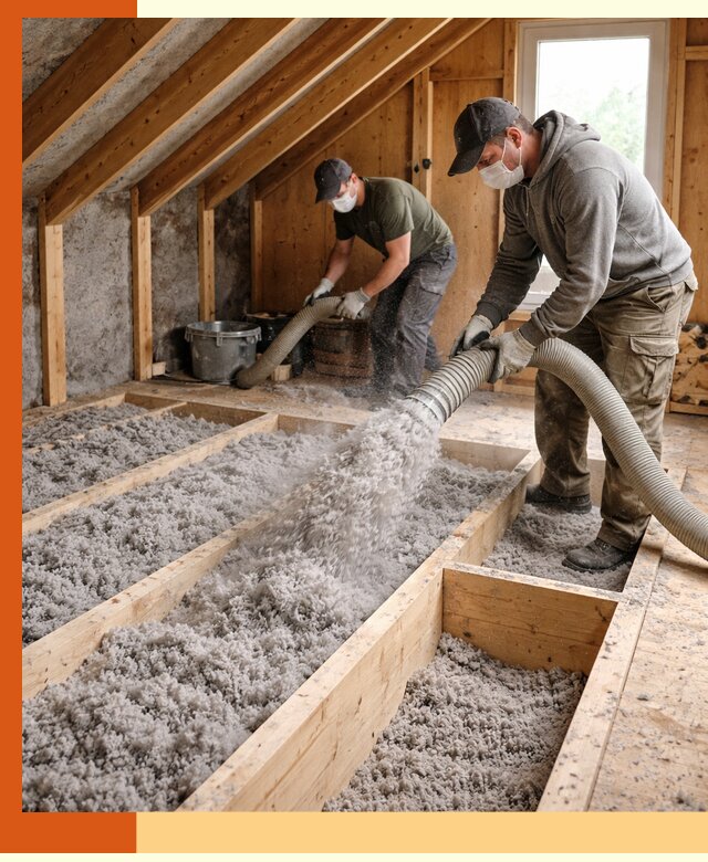 Утепление мансарды эковатой в Горно-Алтайске с гарантией качества