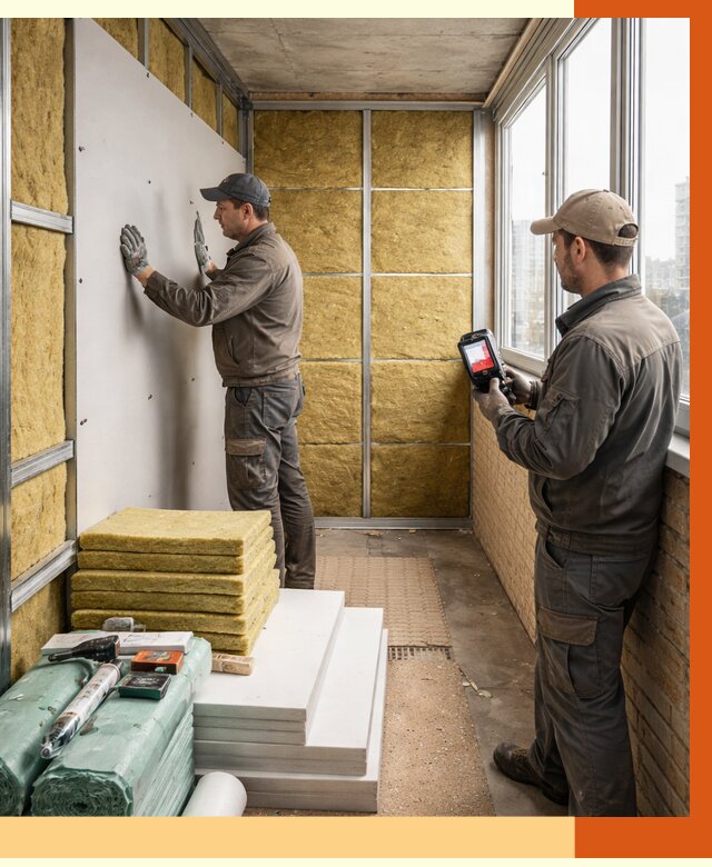 Утепление балкона в Горно-Алтайске от 4666 руб. под ключ | ТепломастерГрн