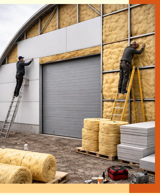 Утепление ангара пенополиуретаном в Горно-Алтайске от 7465 руб./м² — комплекс от ТепломастерГрн