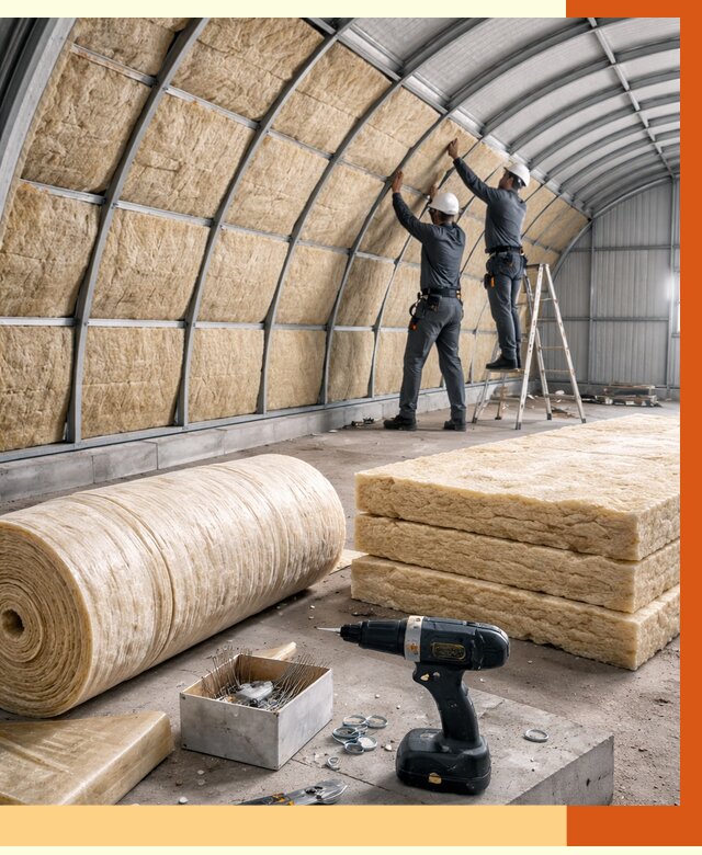 Утепление арочного ангара в Горно-Алтайске от 3318 руб./м2 под ключ | ТепломастерГрн