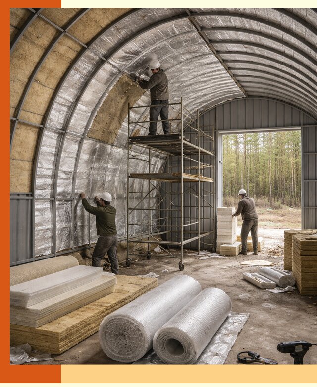 Утепление арочного ангара под ключ в Горно-Алтайске