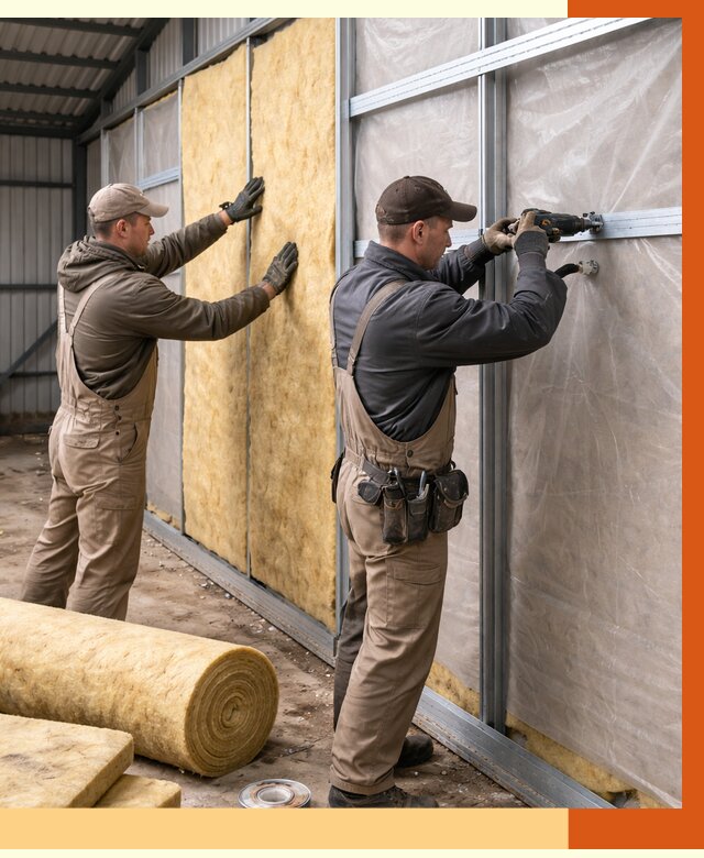 Утепление металлического ангара в Горно-Алтайске от 4925 руб/м2 — услуги под ключ | ТепломастерГрн