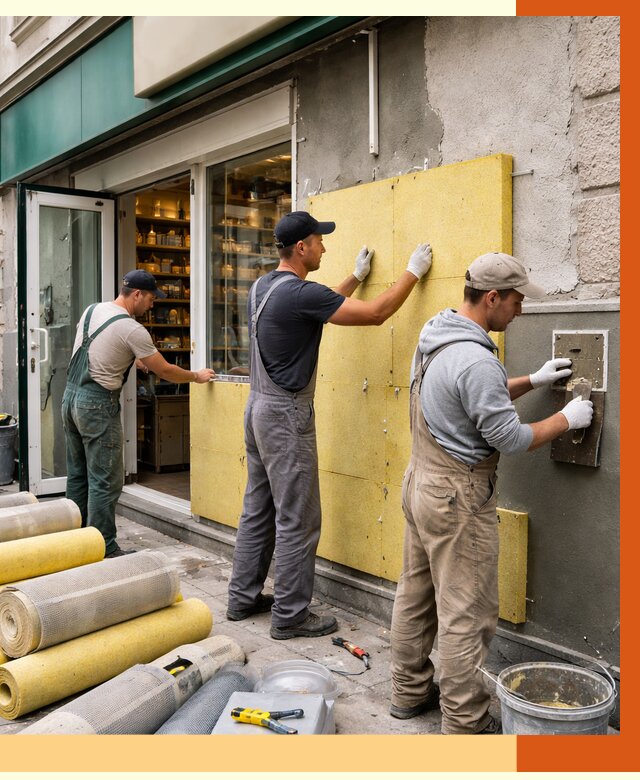 Утепление магазина в Горно-Алтайске от 4666 руб/м2 — цена, стены и снаружи | ТепломастерГрн