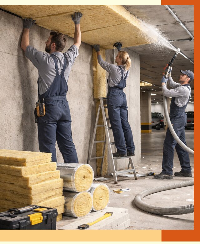 Утепление паркинга в Горно-Алтайске от 7050 руб./м2 — работы под ключ | ТепломастерГрн