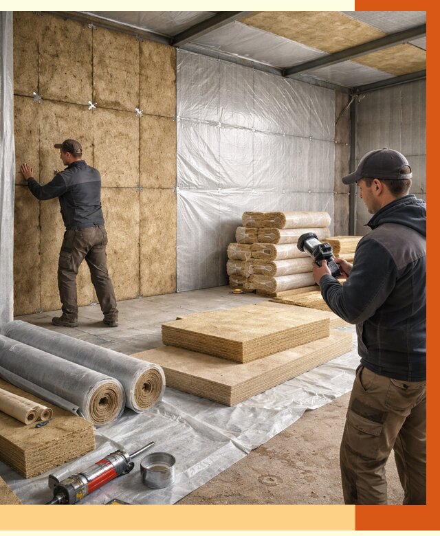 Утепление теплого склада в Горно-Алтайске под ключ от 11923 руб/м² | ТепломастерГрн