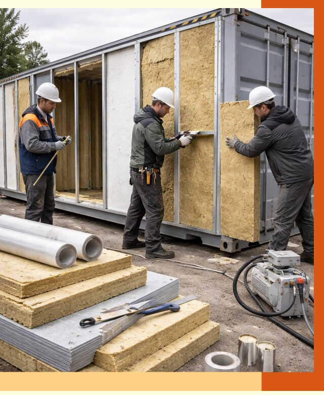 Утепление морского контейнера в Горно-Алтайске от 3888 руб. под ключ | ТепломастерГрн