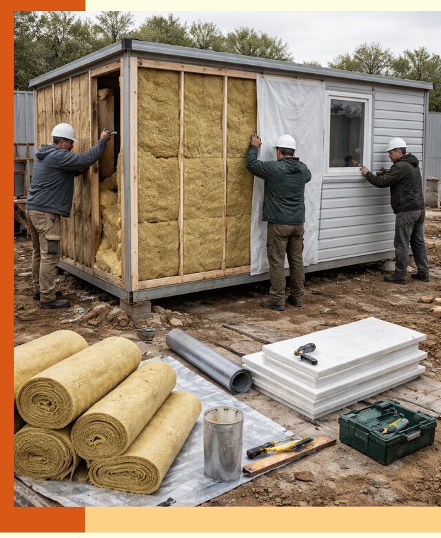 Утепление строительной бытовки под ключ в Горно-Алтайске для любых условий