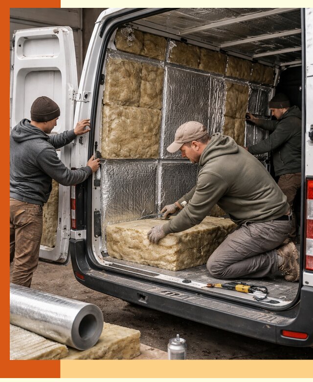 Утепление фургона в Горно-Алтайске: профессиональная теплоизоляция и шумоизоляция