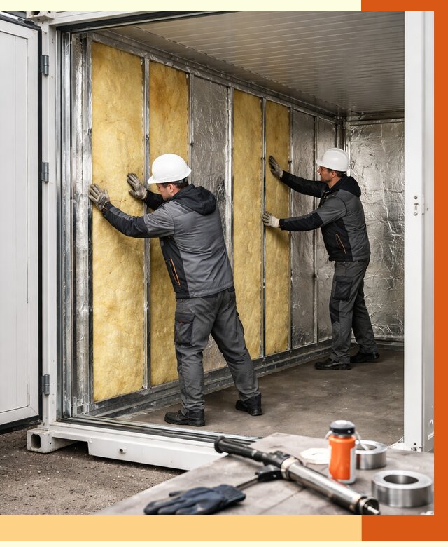 Утепление рефрижераторного контейнера в Горно-Алтайске от 46656 руб./м² | ТепломастерГрн