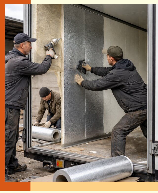 Утепление холодильного кузова в Горно-Алтайске — монтаж и теплоизоляция