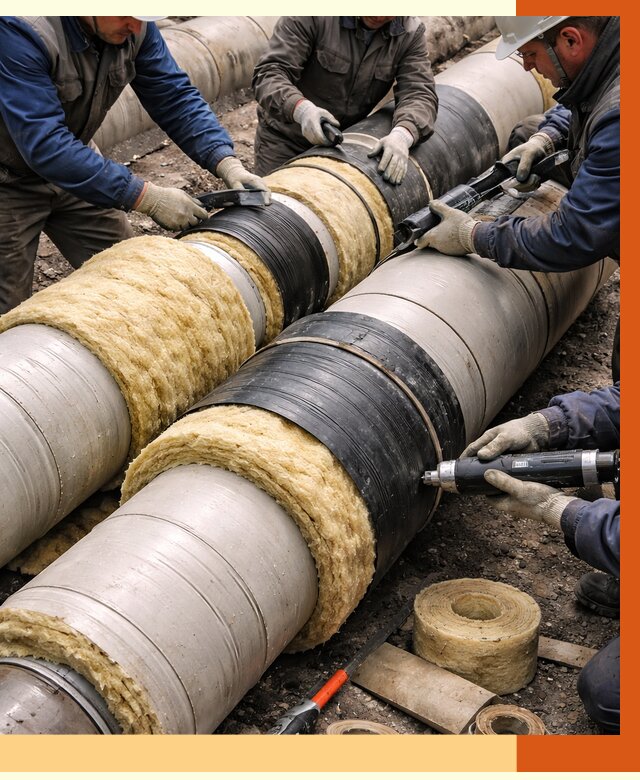 Утепление трубопровода в Горно-Алтайске под ключ от 1918 руб. — надежно и выгодно | ТепломастерГрн