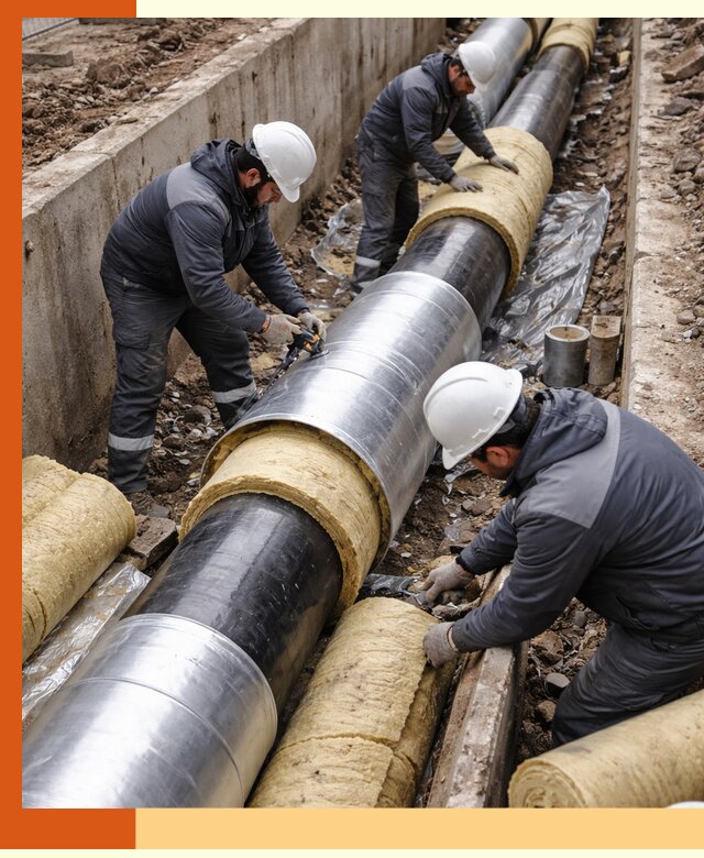 Утепление теплотрассы в Горно-Алтайске: утеплительные работы и материалы