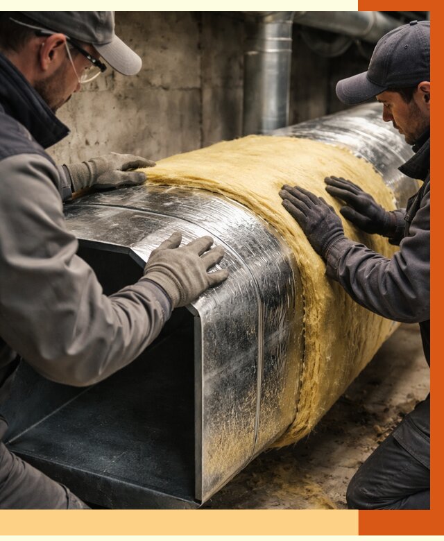 Утепление воздуховодов в Горно-Алтайске от 4355 руб. — теплоизоляция вентиляции | ТепломастерГрн