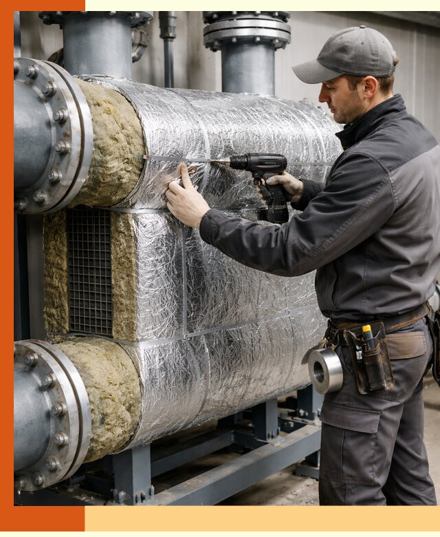 Утепление теплообменника в Горно-Алтайске — профессиональная теплоизоляция оборудования