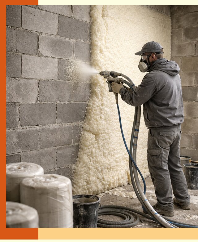 Утепление блочной стены ППУ в Горно-Алтайске качественно и надёжно