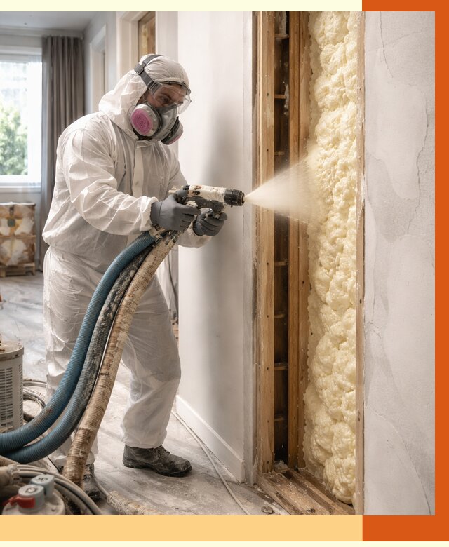 Межстеновое утепление ППУ в Горно-Алтайске от 2851 руб/м2 — межстенное утепление под ключ | ТепломастерГрн