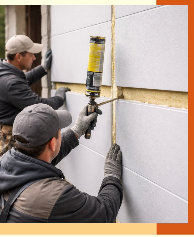 Утепление сэндвич панелей ППУ в Горно-Алтайске от 4355 руб. за м2 | ТепломастерГрн