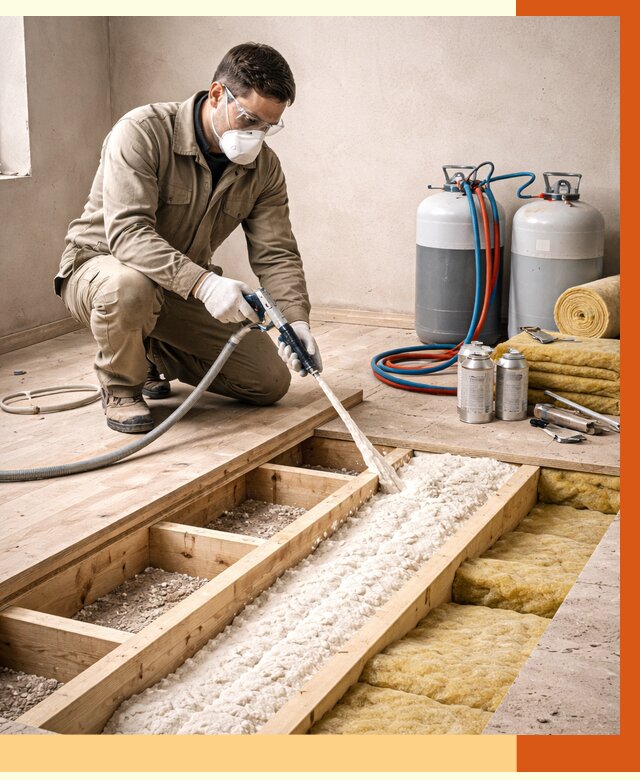 Заполнение полостей межэтажного перекрытия в Горно-Алтайске от 4355 руб. | ТепломастерГрн