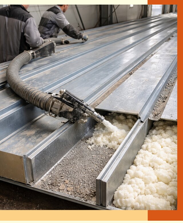 Заполнение пустот кровельных панелей в Горно-Алтайске от 7465 руб. под ключ | ТепломастерГрн