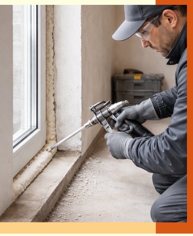 Герметизация стыков ППУ в Горно-Алтайске от 1711 руб. за м2 — утепление примыканий под ключ | ТепломастерГрн