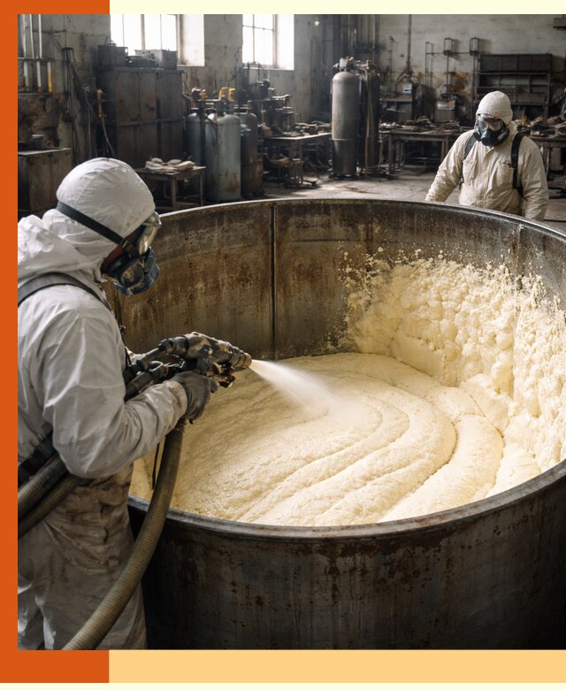 Заливка ппу в емкости с полной изоляцией и герметизацией в Горно-Алтайске